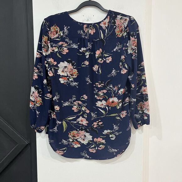 NWOT Stitch Fix fun2fun Floral Blouse Blue Boho Size Small - Picture 4 of 4